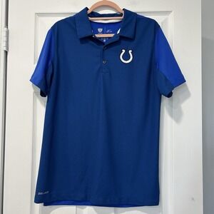 NFL Licensed Nike DRI-FIT Indianapolis Colts Polo Shirt‎ Men's Size Medium EUC
